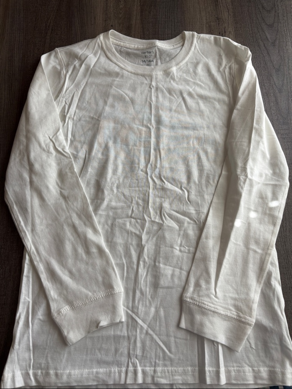 Carter's White Long Sleeve Crew Tee